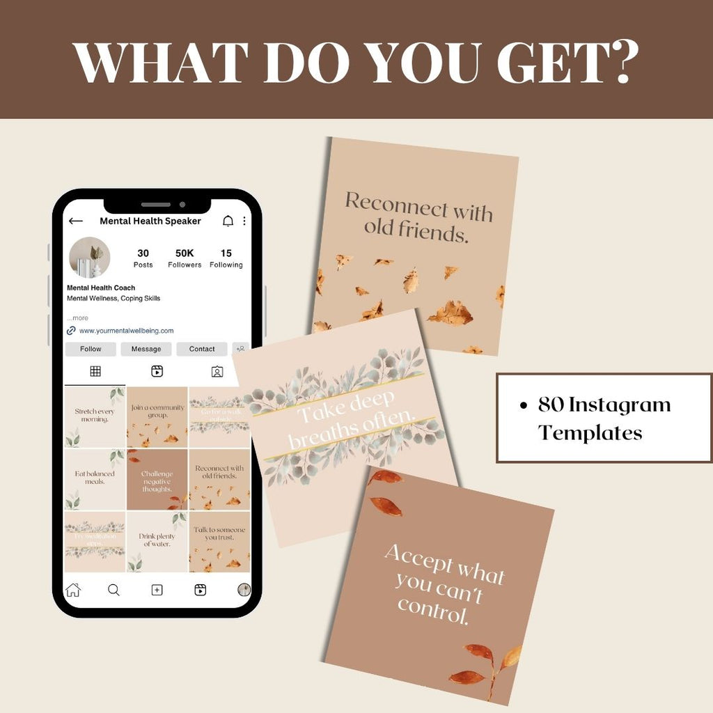 80 Mental Health Canva Templates