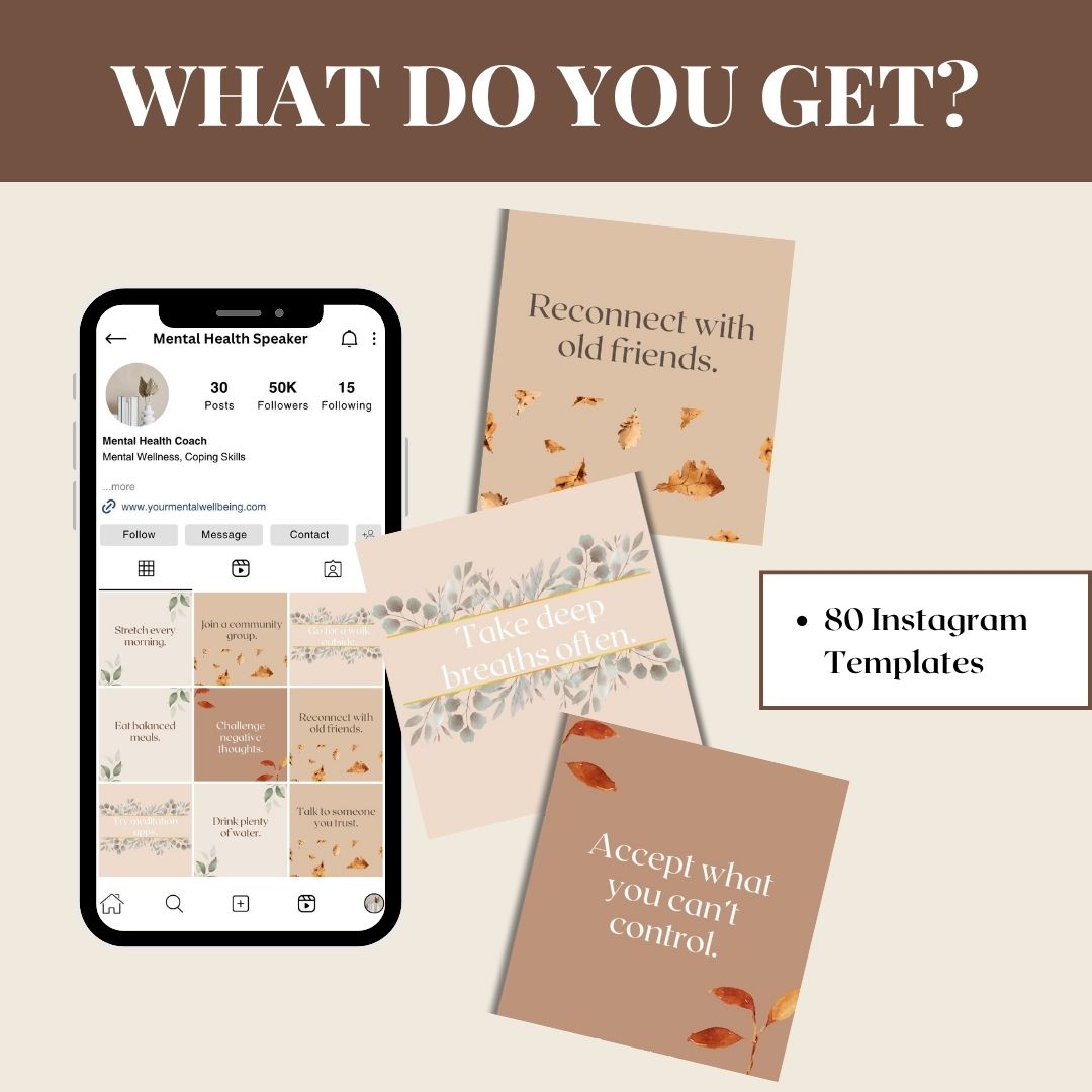 80 Mental Health Canva Templates