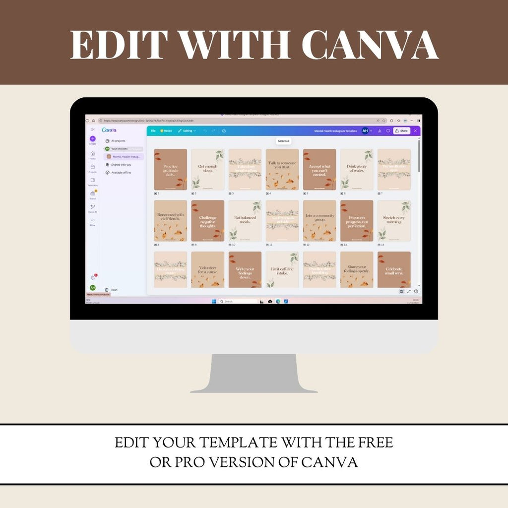 80 Mental Health Canva Templates