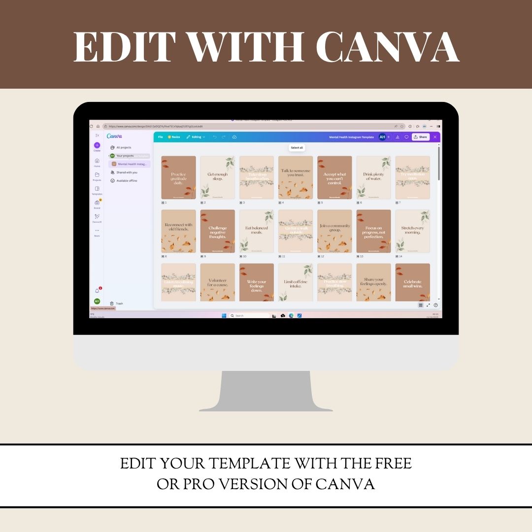 80 Mental Health Canva Templates