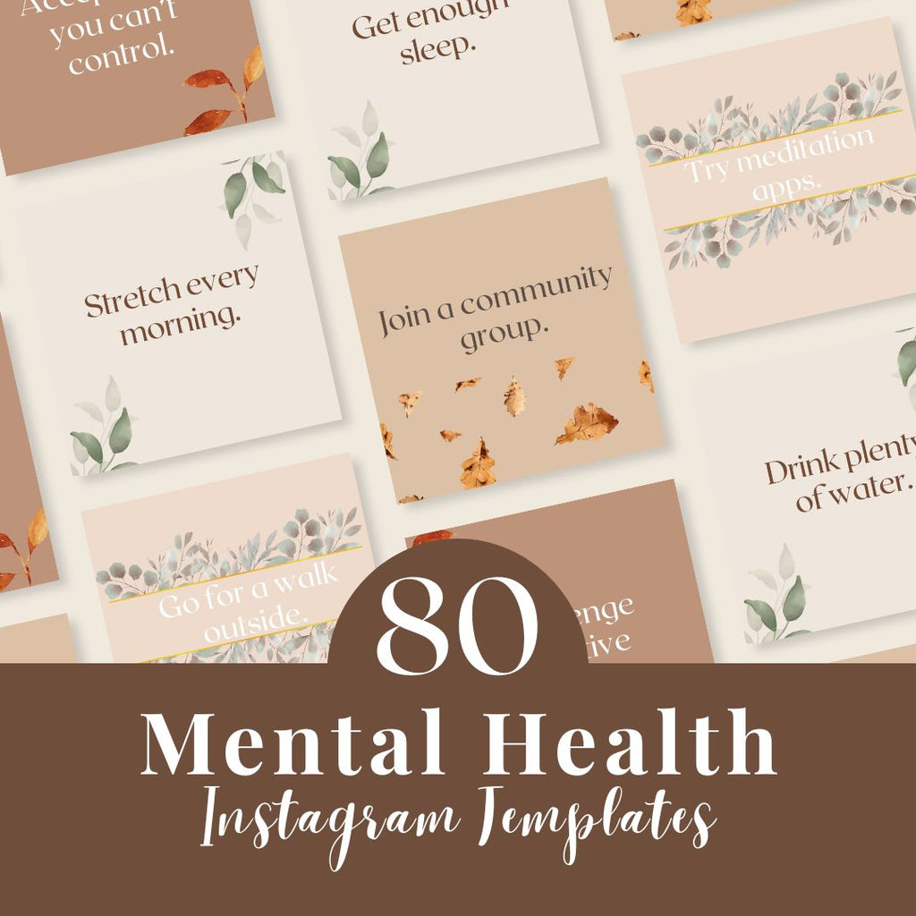 80 Mental Health Canva Templates