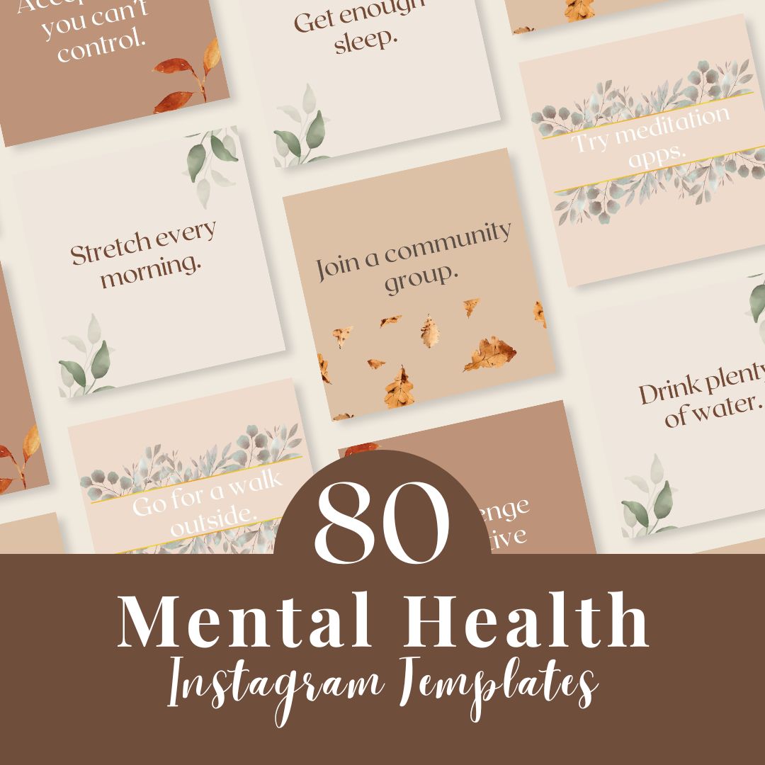 80 Mental Health Canva Templates